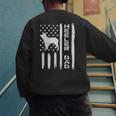 Heeler Dad Flag Vintage Blue Red Cattle Dog Patriot Men Men's Sweatshirt Back Print