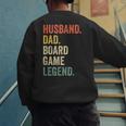 Husband Dad Board Game Night Legend Father Vintage Men's Sweatshirt Back Print