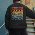 Husband Dad Grandpa 80 Year Old Legend 80th Birthday Vintage Men's Sweatshirt Back Print