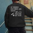 Ice Fishing Art For Men Dad Father Ice Fishing Lover Men's Sweatshirt Back Print