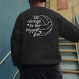 I'Ll Always Be Her Biggest Fan Cool Volleyball Mom Dad Coach Men's Sweatshirt Back Print