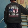 I'm A Dad Grandpa And Veteran Retro Papa Grandpa Men's Sweatshirt Back Print