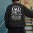 I'm A Lucky Dad I Have A Stubborn Daughter Fathers Men's Sweatshirt Back Print