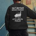 Just Another Bbq Grill Barbecue Meat Grilling Dad Men Men's Sweatshirt Back Print