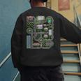 Kid Play Cars On Dad Back Race Track Mat Fathers Day Men's Sweatshirt Back Print