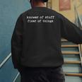 Knower Of Stuff Fixer Of Things Men Dad Fathers Day Men's Sweatshirt Back Print