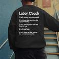 Labor Coach Expecting Dad Rules Papa Baby Men's Sweatshirt Back Print