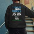 Leveled Up To Daddy Again Gamer Dad Est 2026 Men's Sweatshirt Back Print