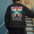 Light Golden Retriever Jowls Top Paws Cream Lab Dog Mom Dad Men's Sweatshirt Back Print