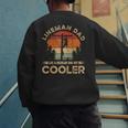 Lineman Dad Like A Regular Dad But Cooler Lineman Men's Sweatshirt Back Print