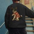I Love Dad Tattoo Rat Terrier Dad Men's Sweatshirt Back Print