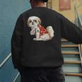 I Love Dad Tattoo Shih Tzu Dad Father's Day Men's Sweatshirt Back Print