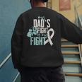 Lung Cancer Dad Ribbon Men's Sweatshirt Back Print