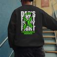 Lymphoma Cancer Awareness Lime Green Ribbon Dad's Fight Men's Sweatshirt Back Print