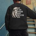 Man Of God Husband Daddy Protector Hero Lion Father's Day Men's Sweatshirt Back Print