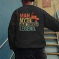 Man Myth Meat Smoker Legend Dad Grillfather BBQ Meat Smoking Men's Sweatshirt Back Print