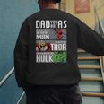 Marvel Father's Day Spider-Man Thor Hulk Dad Attributes Men's Sweatshirt Back Print