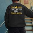Matching Boys And Dad Mom Construction Digger Birthday Party Men's Sweatshirt Back Print Matching Boys And Dad Mom Construction Digger Birthday Party Men's Sweatshirt Back Print
