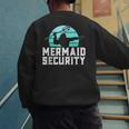 Mermaid Security Shirt Boys Swimmer Dad Merdad Trident Men's Sweatshirt Back Print