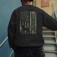 Mini Bernedoodle Dad Camo USA Flag DESIGN ON BACK Men's Sweatshirt Back Print