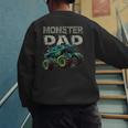 Monster Truck Dad Family Matching Monster Truck Lovers Men's Sweatshirt Back Print