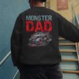 Monster Truck Dad Father's Day Men Men's Sweatshirt Back Print Monster Truck Dad Father's Day Men Men's Sweatshirt Back Print