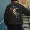 Old Buzzard Bird Old Man Grandpa Recliner Dads Joke Men's Sweatshirt Back Print