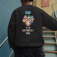Owl Dad Birthday Party Dad Of The Birthday Girl Owl Men's Sweatshirt Back Print