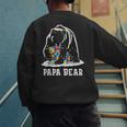 Papa Bear Autism Awareness Autism Matching Family Dad Men's Sweatshirt Back Print