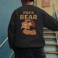 Papa Bear Bears Animal Pun Lover Dad Father Daddy Father's Men's Sweatshirt Back Print