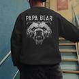Papa Bear Best Idea Fathers Day Bear For Men Dad Men's Sweatshirt Back Print