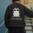 Penguin Papa Father's & Cute Dad Men's Sweatshirt Back Print
