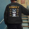 Pomsky Anatomy Dog Mom Dad Men's Sweatshirt Back Print