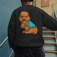 Poodle I Love Dad Tattoo Apparel Dog Dad Dads For Men Women Men's Sweatshirt Back Print
