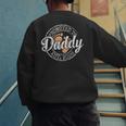 Promoted To Daddy Est 2026 Stamp First Time Dad To Be Men's Sweatshirt Back Print