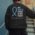 Prostate Cancer Awareness Light Blue Ribbon Dad Survivor Men's Sweatshirt Back Print
