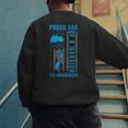 Proud Dad Of A T1D Warrior Type 1 Diabetes Awareness Men's Sweatshirt Back Print