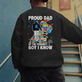 Proud Dad Of The Toughest Boy Autism Awareness Father Autism Men's Sweatshirt Back Print
