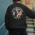 Proud Greyhound Dad American Flag Patriotic Greyhound Dad Men's Sweatshirt Back Print