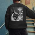 Pug Alien UFO Taking a Selfie Dog Mom Dad Men's Sweatshirt Back Print
