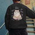 Ragdoll Cat Anatomy Cute Pet Mom Dad Cream Bicolor Men's Sweatshirt Back Print