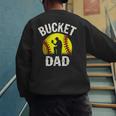 Retro Daddy Bucket Dad Softball Girl Men's Sweatshirt Back Print