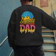 Retro Ice Cream Drip Softball Dad Game Day Dad Father's Day Men's Sweatshirt Back Print