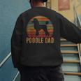 Retro Poodle Dad Dog Owner Pet Poodle Father Men's Sweatshirt Back Print