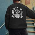 Rhodesian Ridgeback Dad With Banner And Ear Wreath Men's Sweatshirt Back Print