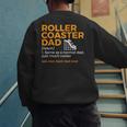 Roller Coaster Dad Definition Best Dad Ever Men's Sweatshirt Back Print Roller Coaster Dad Definition Best Dad Ever Men's Sweatshirt Back Print
