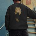 Scottish Fold Cat Pocket Cat Mom Cat Dad Cat Lover Men's Sweatshirt Back Print Scottish Fold Cat Pocket Cat Mom Cat Dad Cat Lover Men's Sweatshirt Back Print