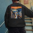 The Scream Cat Parody For Kitty Cat Lover Cat Mom Cat Dad Men's Sweatshirt Back Print