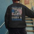Semi Truck Driver Trucker Daddy Husband US American Flag Men's Sweatshirt Back Print Semi Truck Driver Trucker Daddy Husband US American Flag Men's Sweatshirt Back Print