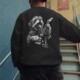 Shih Tzu Dog Playing Electric Guitar Rock Dog Dad Men Women Kids Men's Sweatshirt Back Print